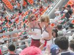 When two girls match, there's usually a cat fight. These two were bonding.