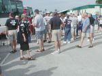 Note Phil on right, scouring the crowd for free beer opportunities..